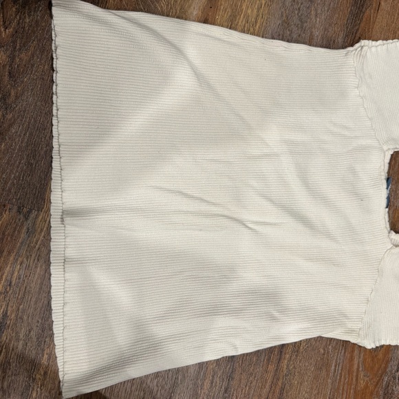 ModCloth Ivory Ribbed Knit Top - Picture 3 of 3